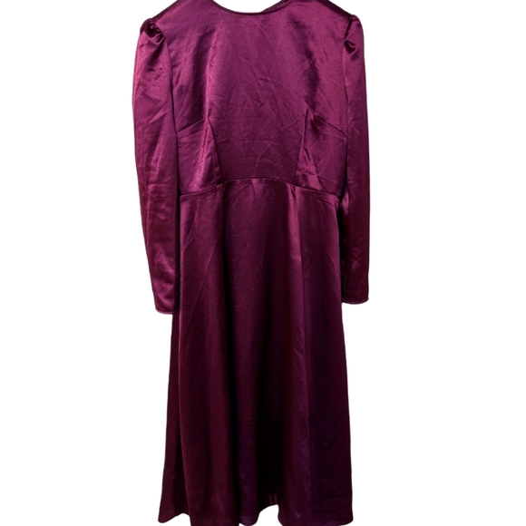 Topshop Satin Tie Back Midi Dress Size 10 - Picture 6 of 12